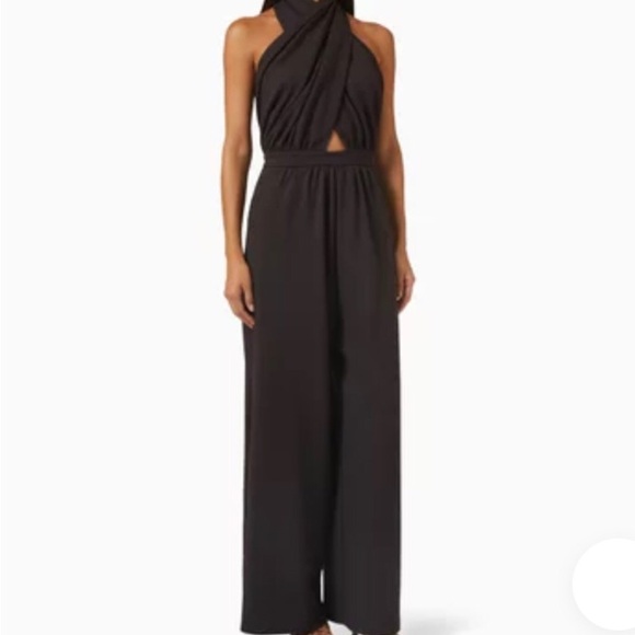 Y.A.S. ASOS Sleek Black Halterneck Jumpsuit in Stretch Viscose NWT M - Picture 6 of 7